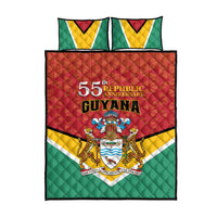 Guyana 55th Republic Anniversary Quilt Bed Set Flag Style - Wonder Print Shop