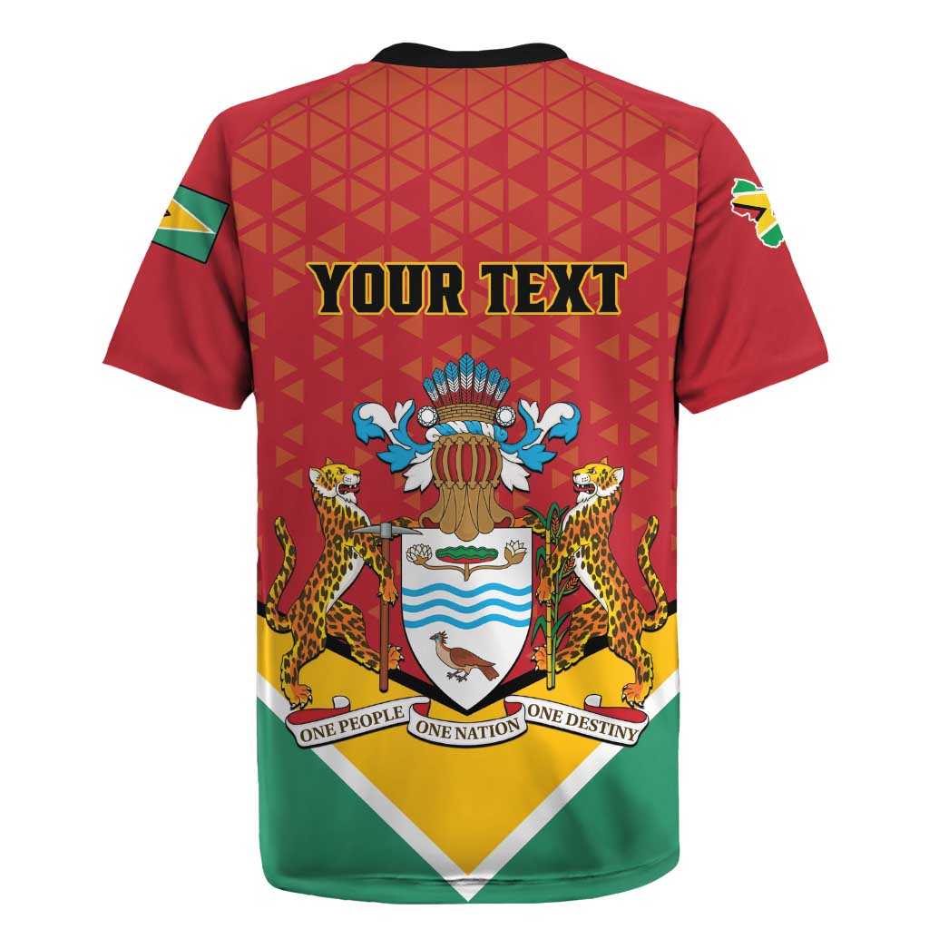 Personalized Guyana 55th Republic Anniversary Rugby Jersey Flag Style - Wonder Print Shop