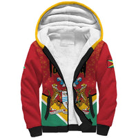 Personalized Guyana 55th Republic Anniversary Sherpa Hoodie Flag Style - Wonder Print Shop