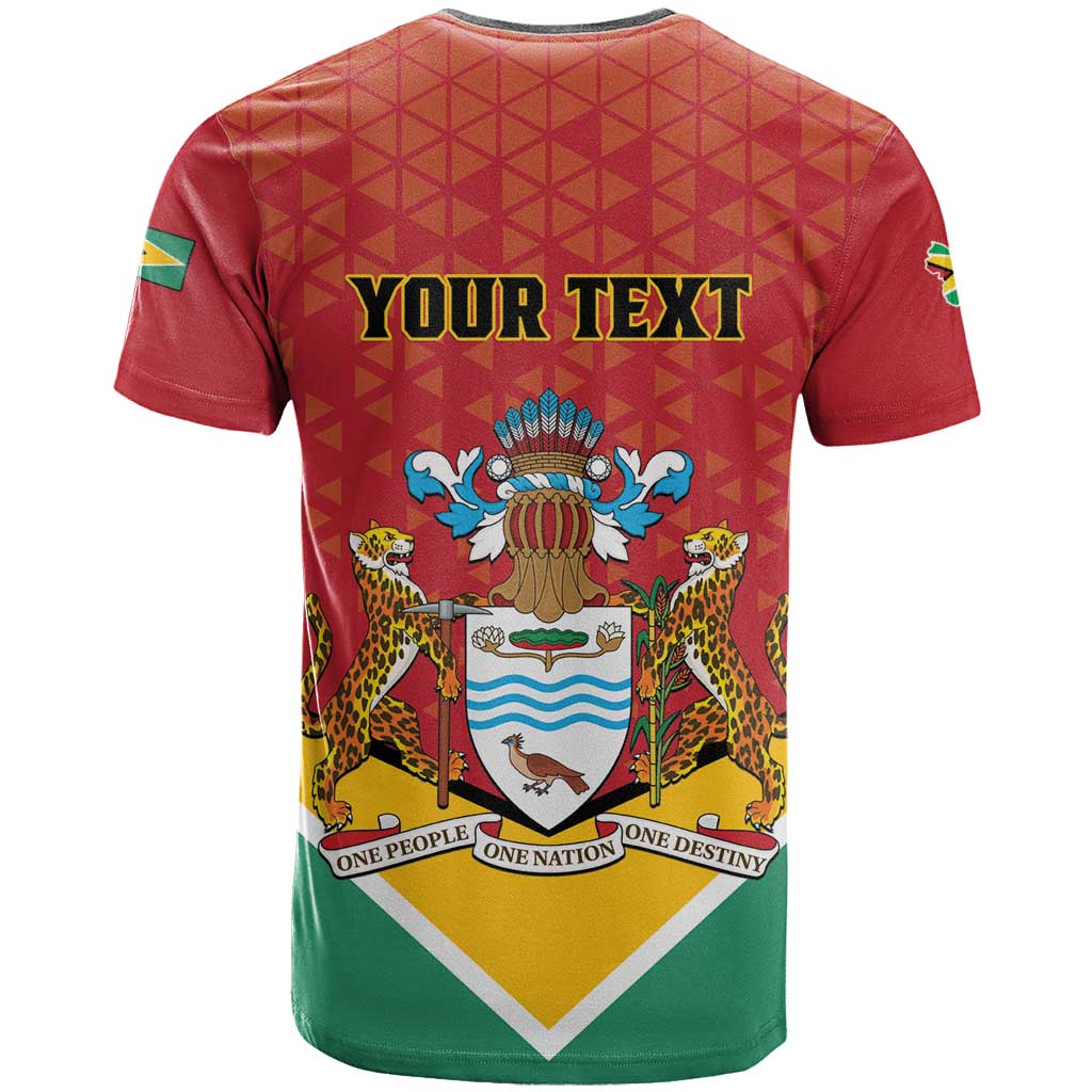 Personalized Guyana 55th Republic Anniversary T Shirt Flag Style - Wonder Print Shop