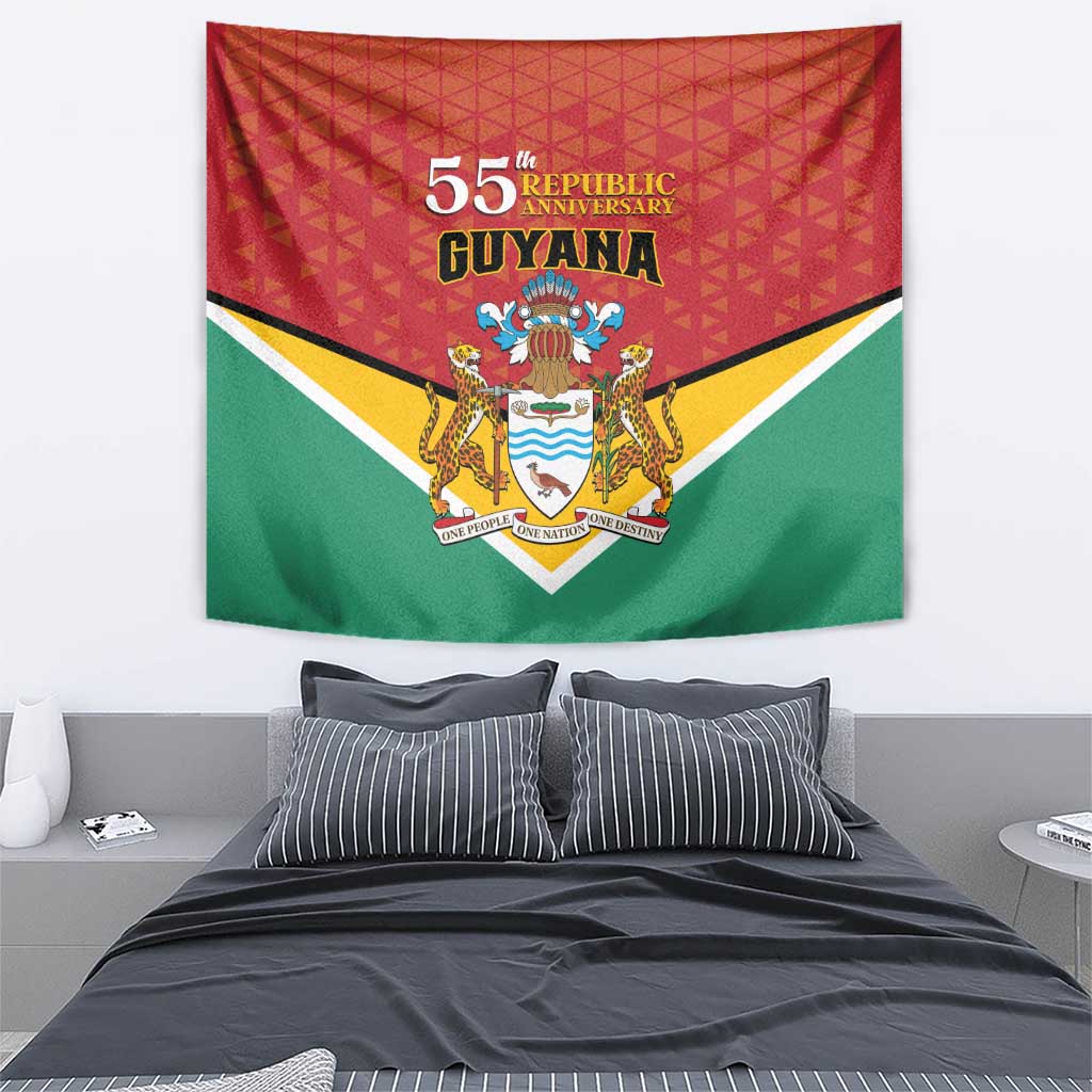 Guyana 55th Republic Anniversary Tapestry Flag Style - Wonder Print Shop