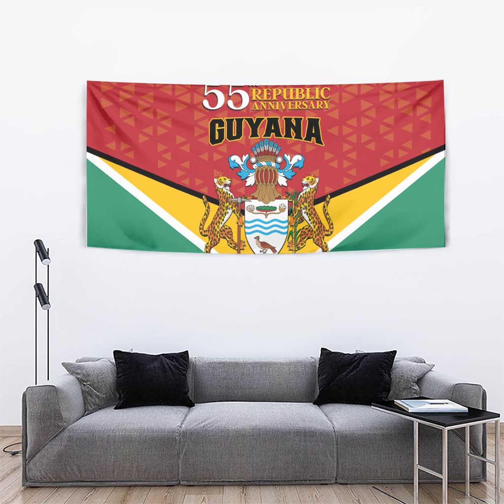 Guyana 55th Republic Anniversary Tapestry Flag Style - Wonder Print Shop