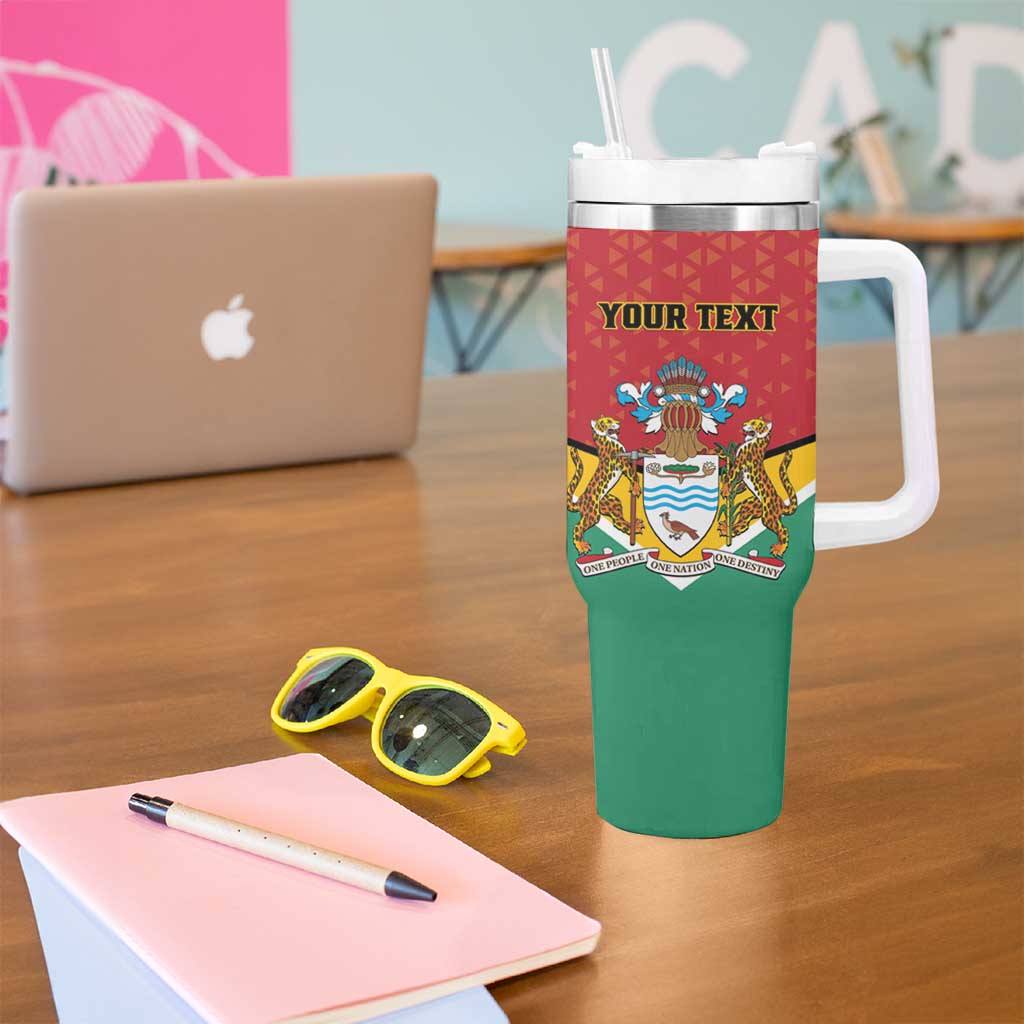 Personalized Guyana 55th Republic Anniversary Tumbler With Handle Flag Style - Wonder Print Shop