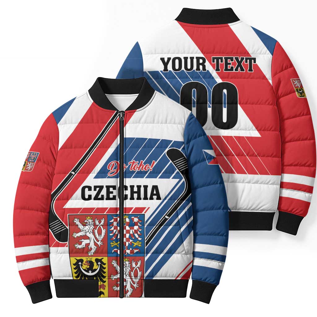 Custom Hockey 2026 Czech Republic Bomber Puffer Jacket Team Czechia Go Champions - Wonder Print Shop