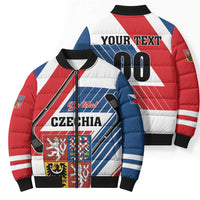 Custom Hockey 2026 Czech Republic Bomber Puffer Jacket Team Czechia Go Champions - Wonder Print Shop