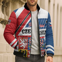 Custom Hockey 2026 Czech Republic Bomber Puffer Jacket Team Czechia Go Champions - Wonder Print Shop