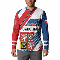 Custom Hockey 2026 Czech Republic Button Sweatshirt Team Czechia Go Champions - Wonder Print Shop
