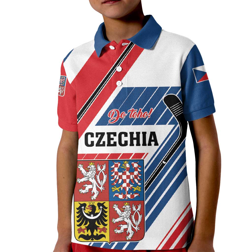 Custom Hockey 2026 Czech Republic Kid Polo Shirt Team Czechia Go Champions - Wonder Print Shop