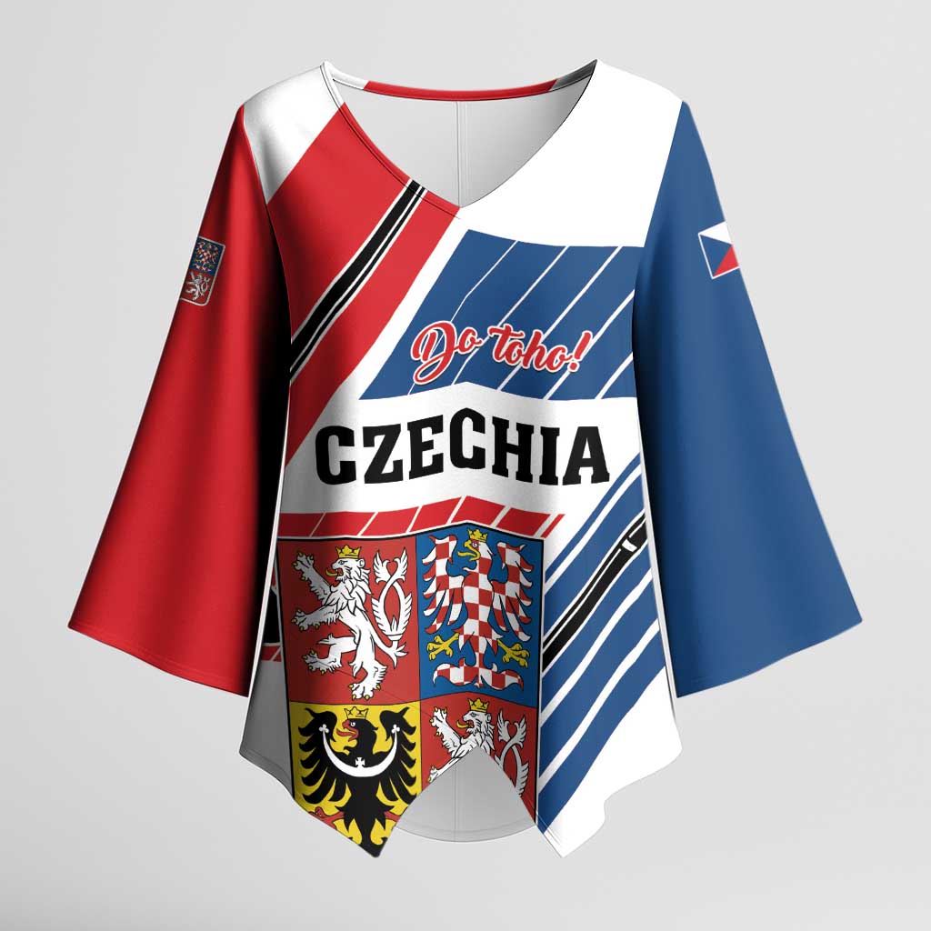 Custom Hockey 2026 Czech Republic Kimono Sleeve Blouse Team Czechia Go Champions - Wonder Print Shop