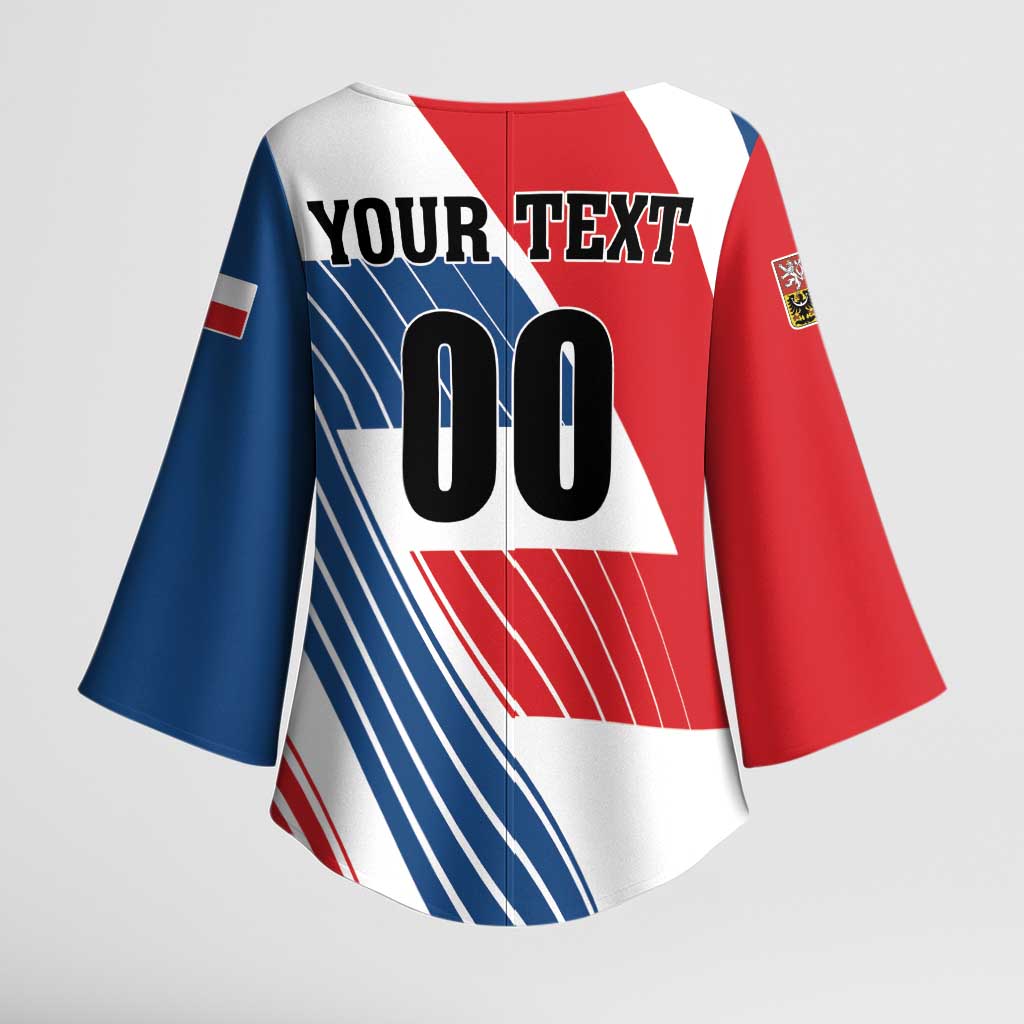 Custom Hockey 2026 Czech Republic Kimono Sleeve Blouse Team Czechia Go Champions - Wonder Print Shop
