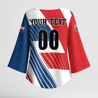 Custom Hockey 2026 Czech Republic Kimono Sleeve Blouse Team Czechia Go Champions - Wonder Print Shop