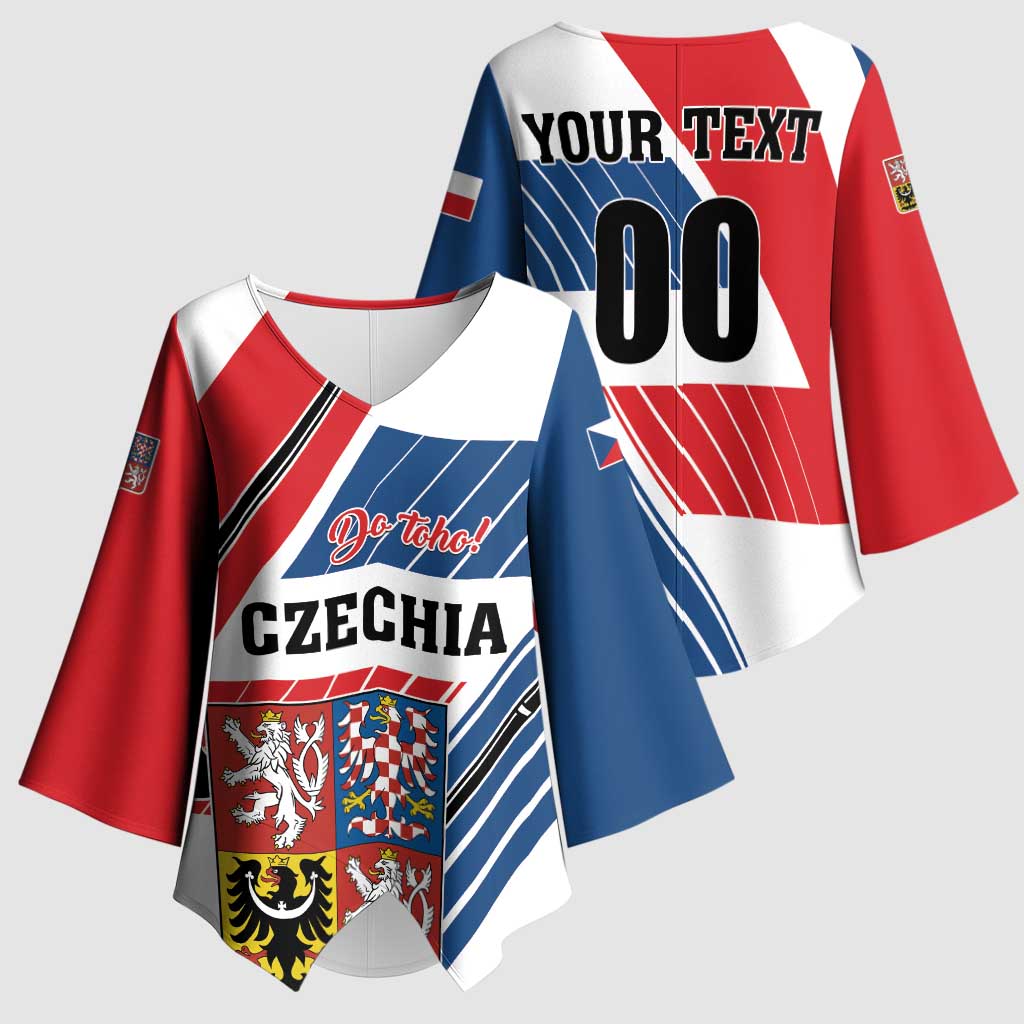 Custom Hockey 2026 Czech Republic Kimono Sleeve Blouse Team Czechia Go Champions - Wonder Print Shop