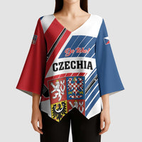 Custom Hockey 2026 Czech Republic Kimono Sleeve Blouse Team Czechia Go Champions - Wonder Print Shop