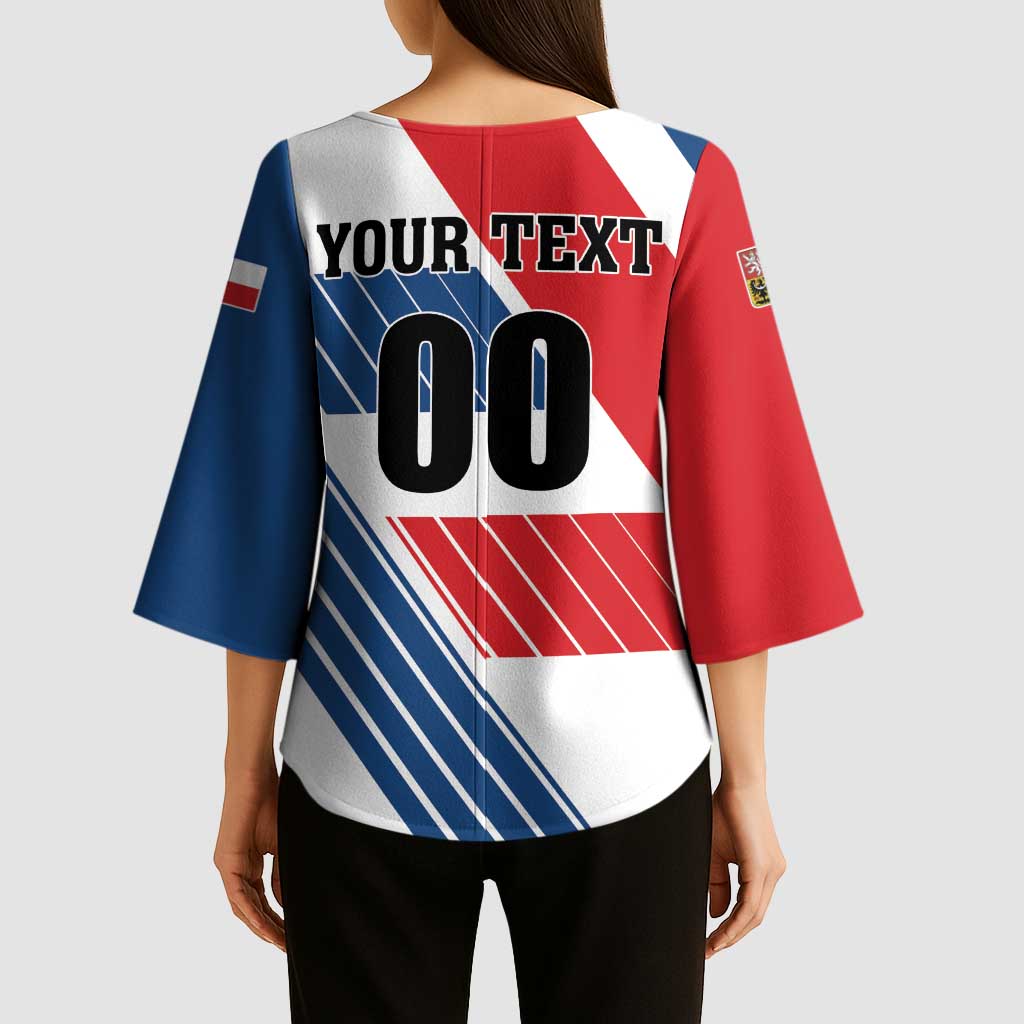 Custom Hockey 2026 Czech Republic Kimono Sleeve Blouse Team Czechia Go Champions - Wonder Print Shop