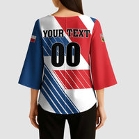 Custom Hockey 2026 Czech Republic Kimono Sleeve Blouse Team Czechia Go Champions - Wonder Print Shop