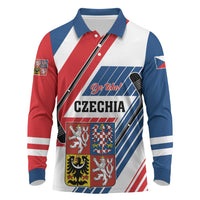 Custom Hockey 2026 Czech Republic Long Sleeve Polo Shirt Team Czechia Go Champions - Wonder Print Shop