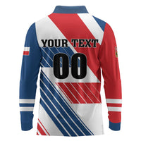 Custom Hockey 2026 Czech Republic Long Sleeve Polo Shirt Team Czechia Go Champions - Wonder Print Shop