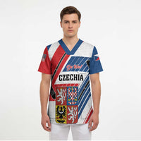Custom Hockey 2026 Czech Republic Scrub Top Team Czechia Go Champions - Wonder Print Shop