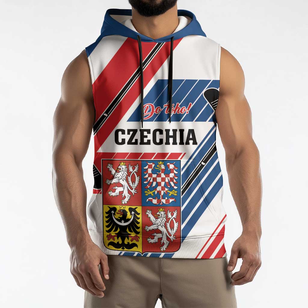 Custom Hockey 2026 Czech Republic Sleeveless Hoodie Team Czechia Go Champions - Wonder Print Shop