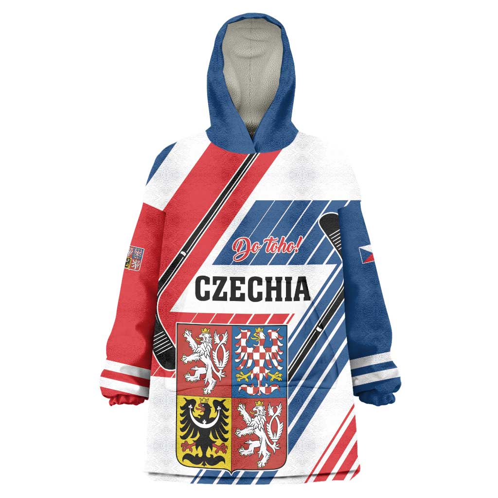 Custom Hockey 2026 Czech Republic Wearable Blanket Hoodie Team Czechia Go Champions - Wonder Print Shop