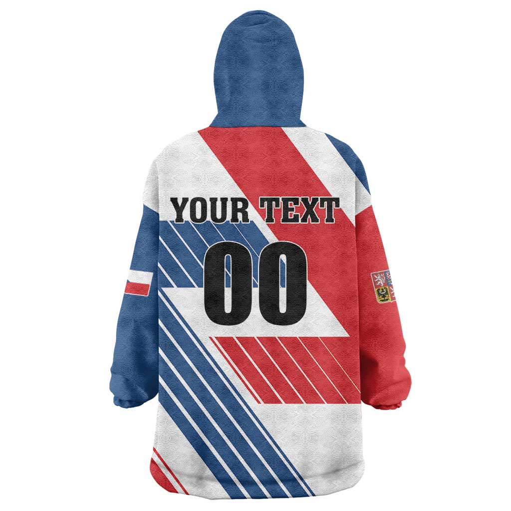 Custom Hockey 2026 Czech Republic Wearable Blanket Hoodie Team Czechia Go Champions - Wonder Print Shop