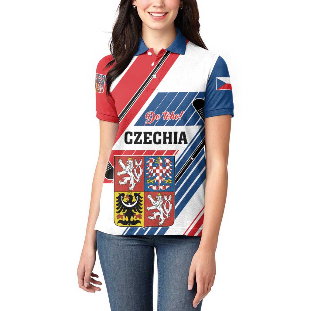 Custom Hockey 2026 Czech Republic Women Polo Shirt Team Czechia Go Champions - Wonder Print Shop