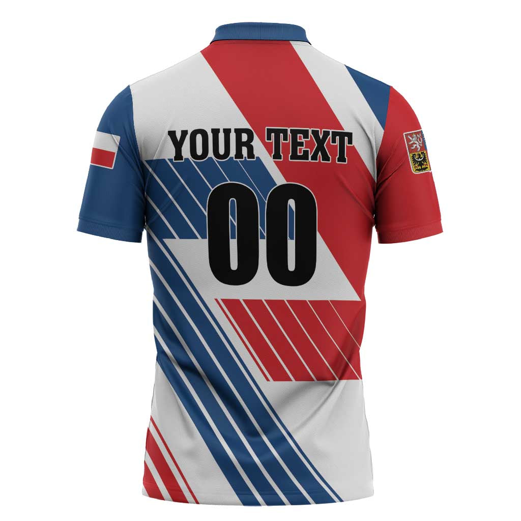Custom Hockey 2026 Czech Republic Zipper Polo Shirt Team Czechia Go Champions - Wonder Print Shop