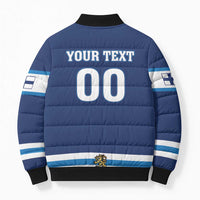Custom Hockey 2026 Finland Bomber Puffer Jacket Finnish Leijonat Champions - Wonder Print Shop