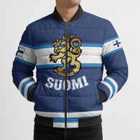Custom Hockey 2026 Finland Bomber Puffer Jacket Finnish Leijonat Champions - Wonder Print Shop