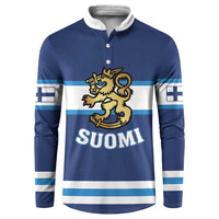 Custom Hockey 2026 Finland Button Sweatshirt Finnish Leijonat Champions - Wonder Print Shop