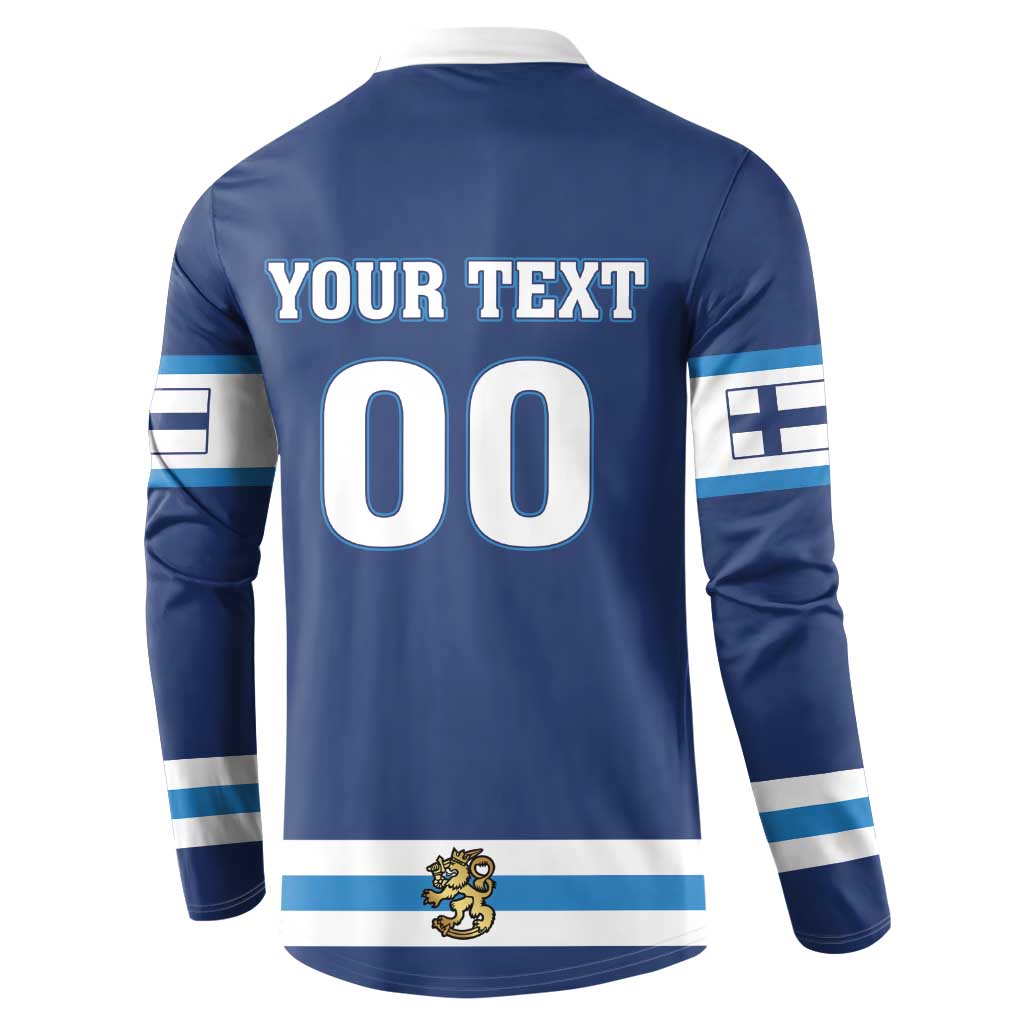 Custom Hockey 2026 Finland Button Sweatshirt Finnish Leijonat Champions - Wonder Print Shop