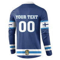Custom Hockey 2026 Finland Button Sweatshirt Finnish Leijonat Champions - Wonder Print Shop