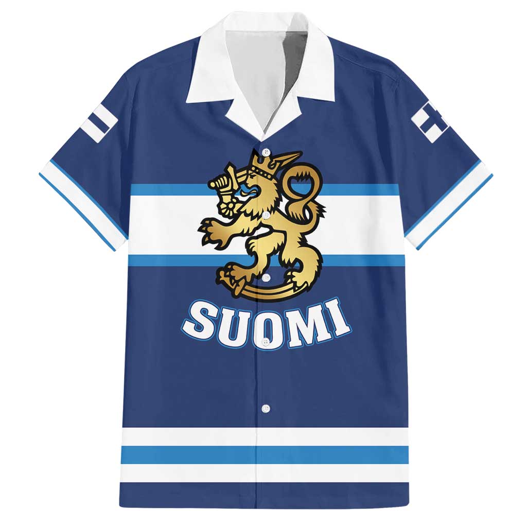Custom Hockey 2026 Finland Hawaiian Shirt Finnish Leijonat Champions - Wonder Print Shop