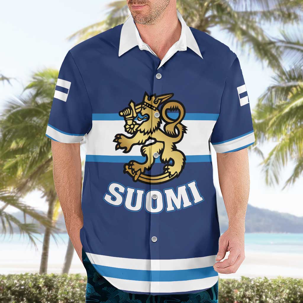 Custom Hockey 2026 Finland Hawaiian Shirt Finnish Leijonat Champions - Wonder Print Shop