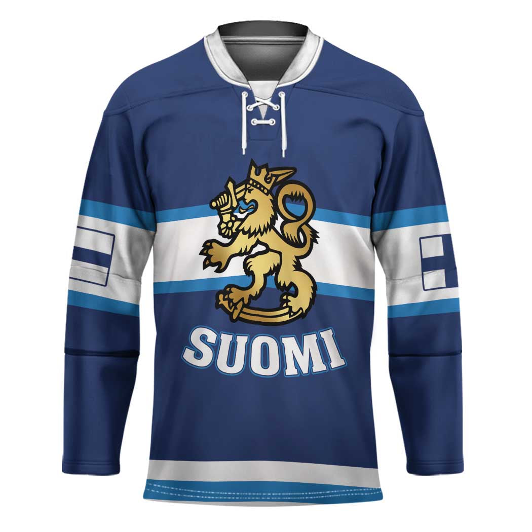 Custom Hockey 2026 Finland Hockey Jersey Finnish Leijonat Champions - Wonder Print Shop