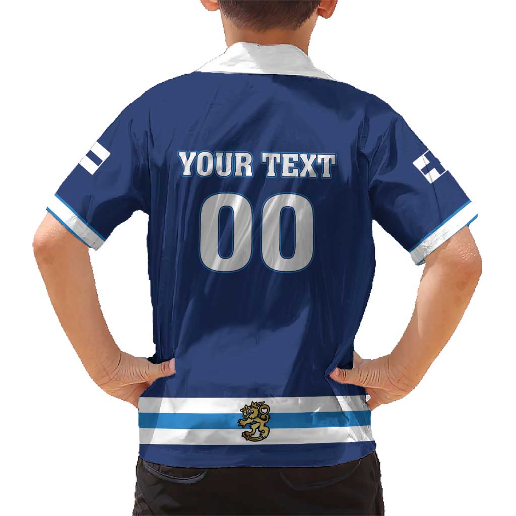 Custom Hockey 2026 Finland Kid Hawaiian Shirt Finnish Leijonat Champions - Wonder Print Shop