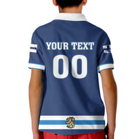 Custom Hockey 2026 Finland Kid Polo Shirt Finnish Leijonat Champions - Wonder Print Shop