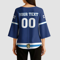 Custom Hockey 2026 Finland Kimono Sleeve Blouse Finnish Leijonat Champions - Wonder Print Shop