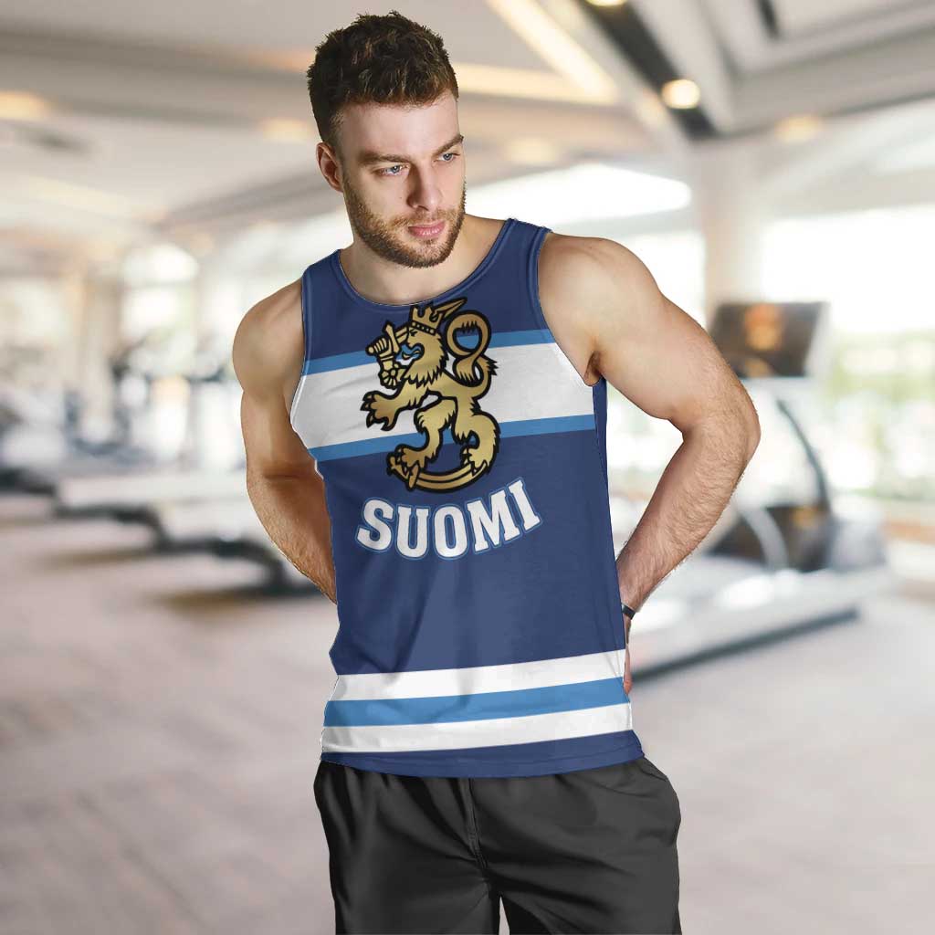 Custom Hockey 2026 Finland Men Tank Top Finnish Leijonat Champions - Wonder Print Shop