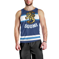 Custom Hockey 2026 Finland Men Tank Top Finnish Leijonat Champions - Wonder Print Shop