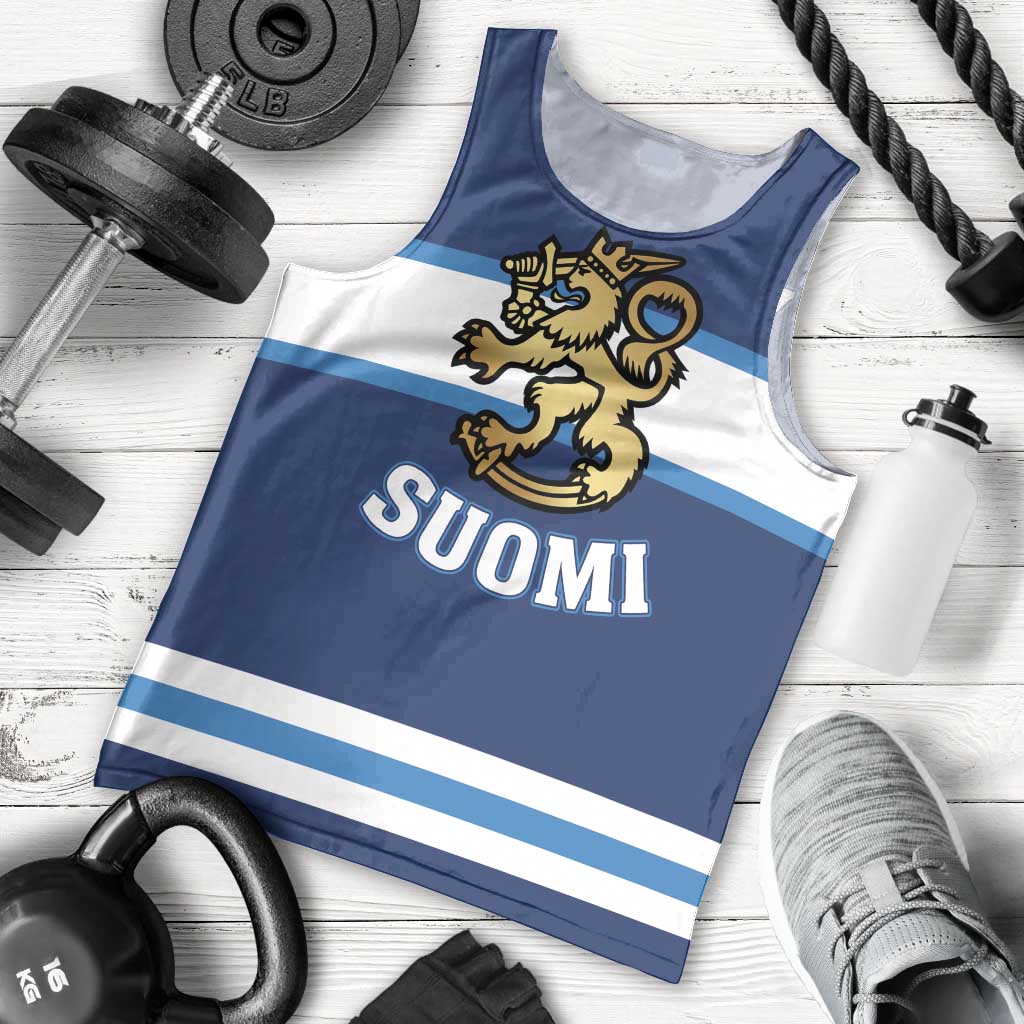 Custom Hockey 2026 Finland Men Tank Top Finnish Leijonat Champions - Wonder Print Shop