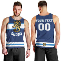 Custom Hockey 2026 Finland Men Tank Top Finnish Leijonat Champions - Wonder Print Shop