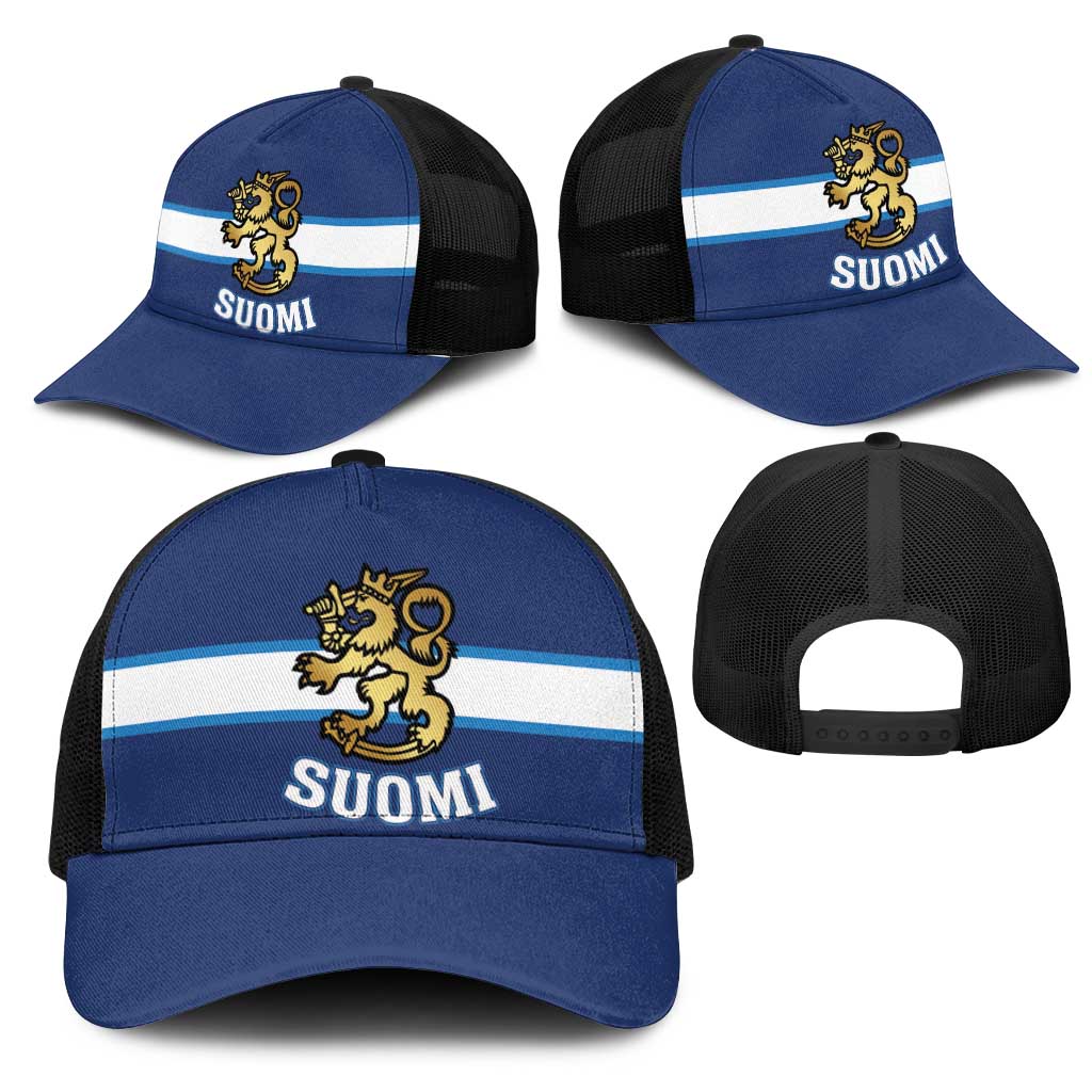 Hockey 2026 Finland Mesh Trucker Cap Finnish Leijonat Champions