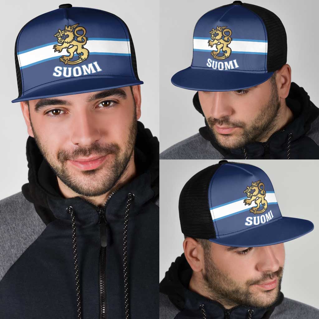 Hockey 2026 Finland Mesh Trucker Cap Finnish Leijonat Champions