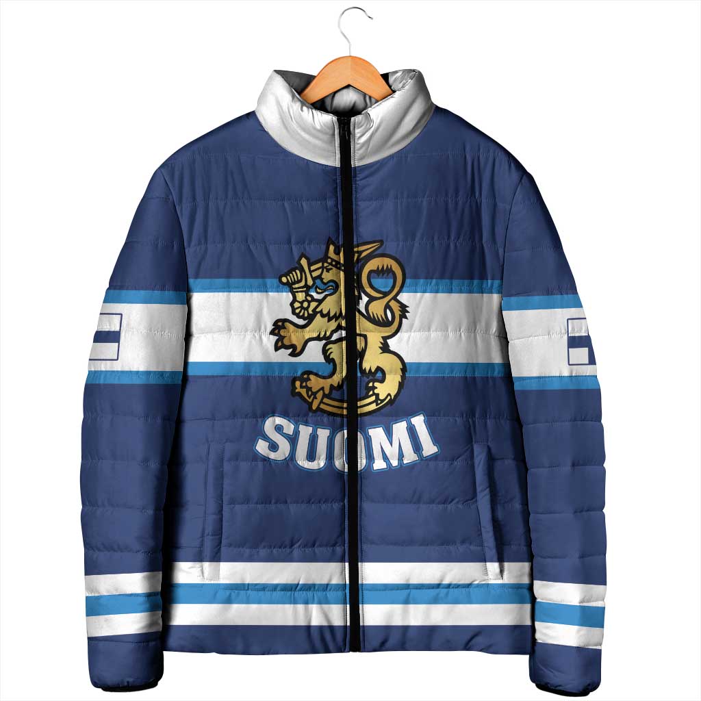 Custom Hockey 2026 Finland Padded Jacket Finnish Leijonat Champions - Wonder Print Shop