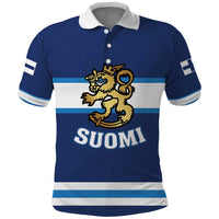 Custom Hockey 2026 Finland Polo Shirt Finnish Leijonat Champions - Wonder Print Shop