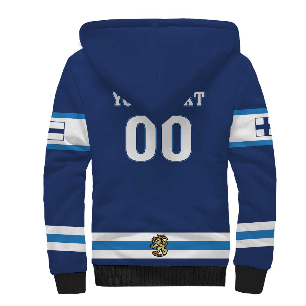 Custom Hockey 2026 Finland Sherpa Hoodie Finnish Leijonat Champions - Wonder Print Shop