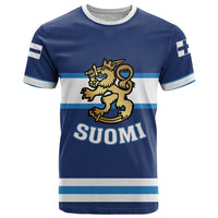 Custom Hockey 2026 Finland T Shirt Finnish Leijonat Champions - Wonder Print Shop