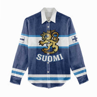 Custom Hockey 2026 Finland Women Casual Shirt Finnish Leijonat Champions - Wonder Print Shop