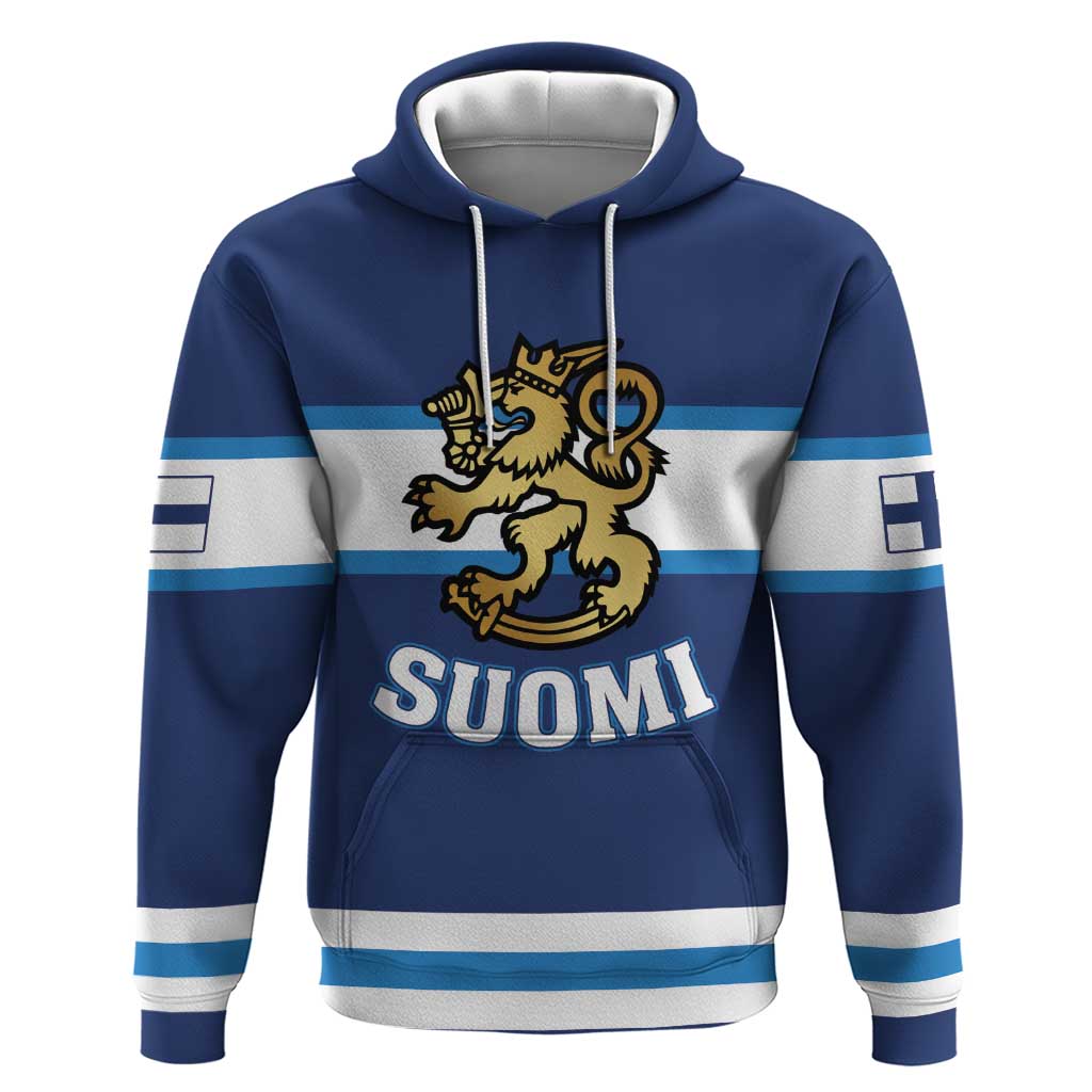 Custom Hockey 2026 Finland Zip Hoodie Finnish Leijonat Champions - Wonder Print Shop